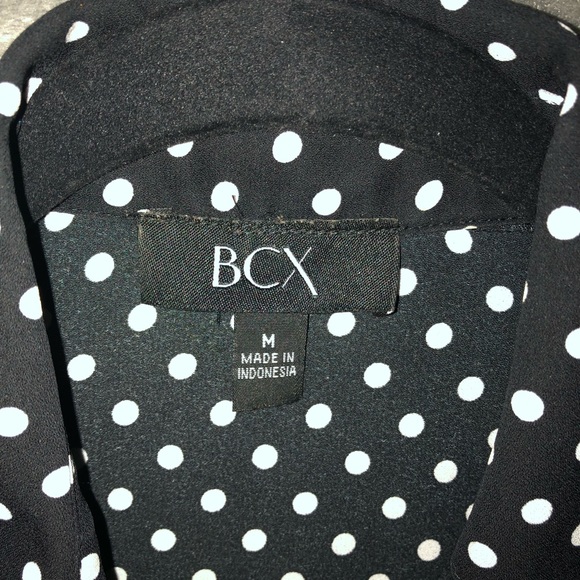 BCX blouse. Polyester. Polka dots. - Picture 2 of 2
